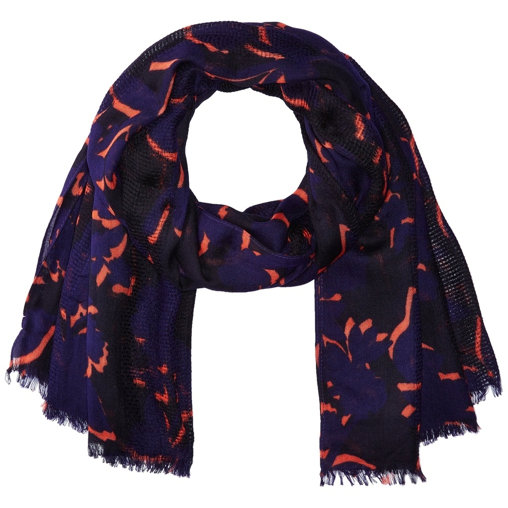 Vera Bradley printed basket weave scarf, blue